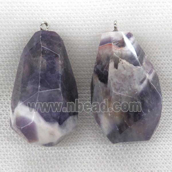 Dogtooth Amethyst pendant, freeform