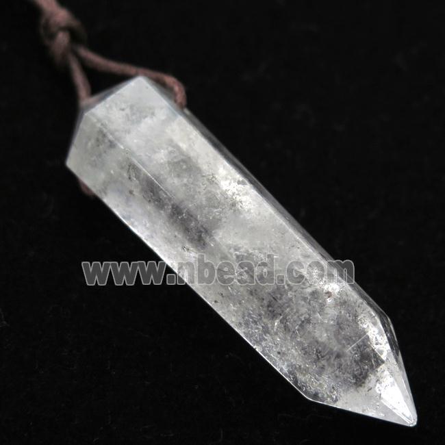 Clear Quartz bullet pendant