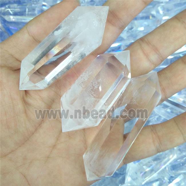 Clear Quartz Bullet Pendant Undrilled Nohole