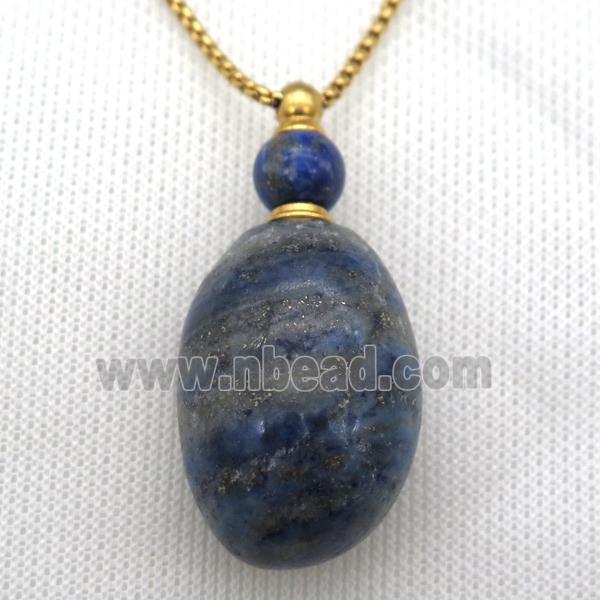 blue Lapis perfume bottle Necklace