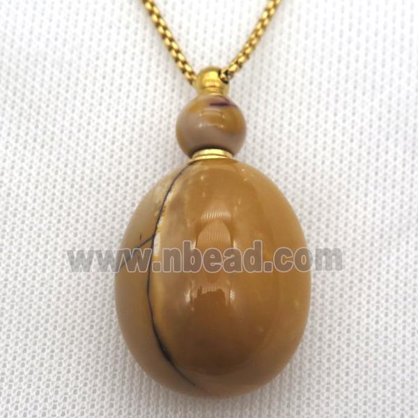 Mookaite perfume bottle Necklace