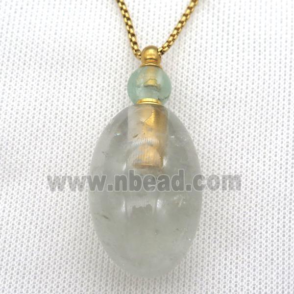 green Fluorite perfume bottle Necklace