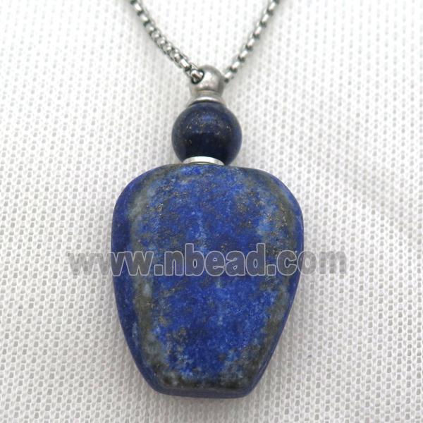 blue Lapis perfume bottle Necklace