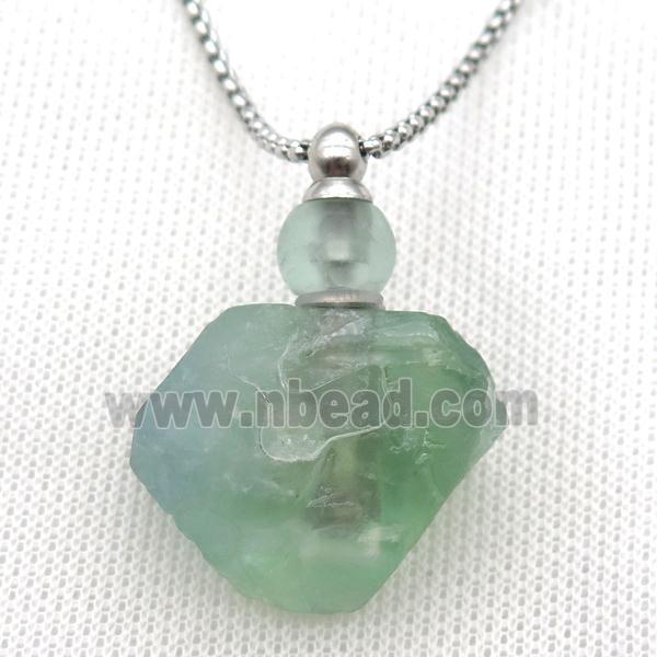 green Fluorite perfume bottle Necklace