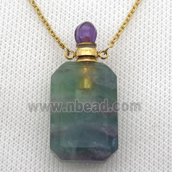 Fluorite perfume bottle Necklace