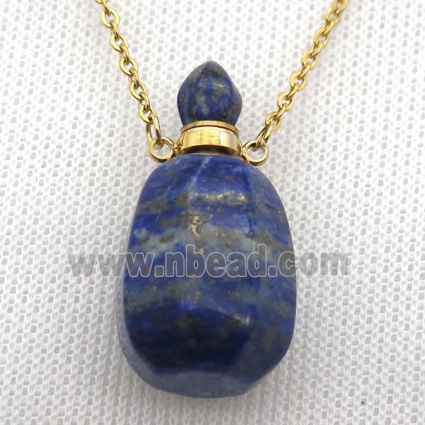 blue Lapis Lazuli perfume bottle Necklace