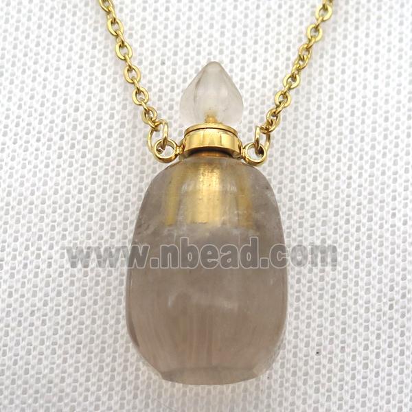 Gemstone perfume bottle Necklace