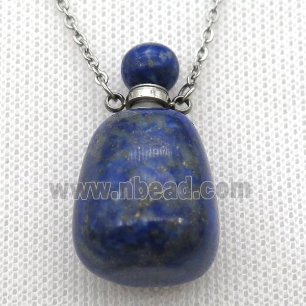 blue Lapis Lazuli perfume bottle Necklace