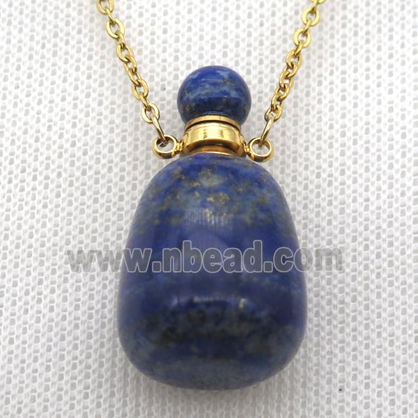 blue Lapis Lazuli perfume bottle Necklace