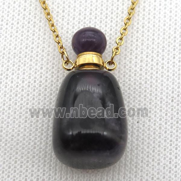 purple Amethyst perfume bottle Necklace