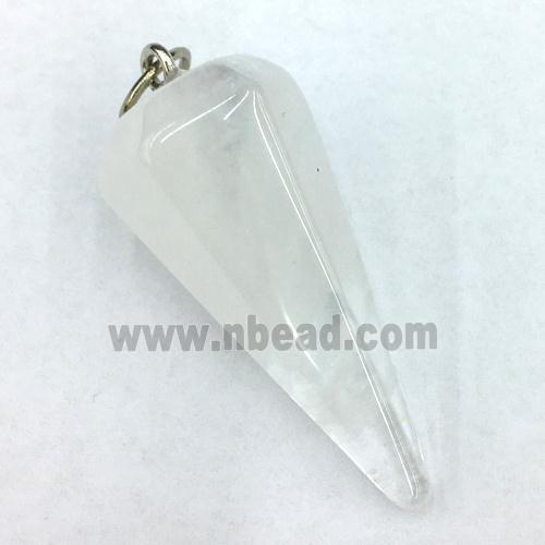 clear quartz pendulum pendant