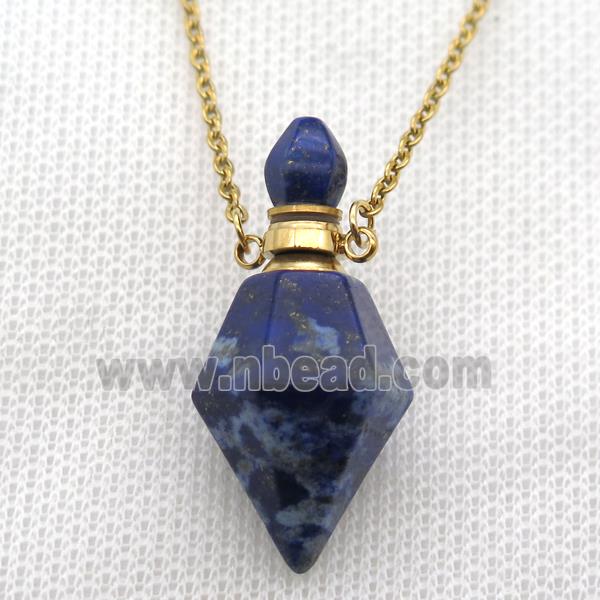 blue Lapis Lazuli perfume bottle Necklace