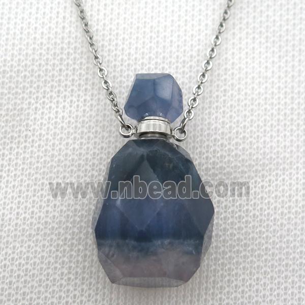 Fluorite perfume bottle Necklace