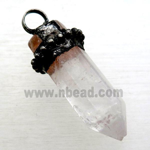 Clear Quartz bullet pendant