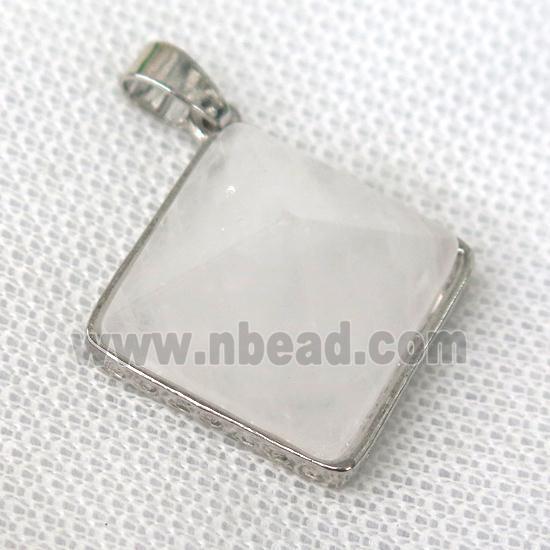 Clear Quartz pyramid pendant