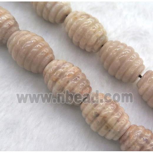 Sunstone barrel beads