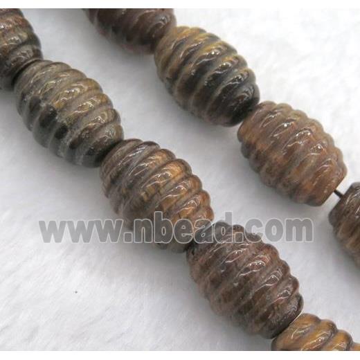 barrel Tiger eye stone beads