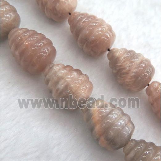 sunstone teardrop beads