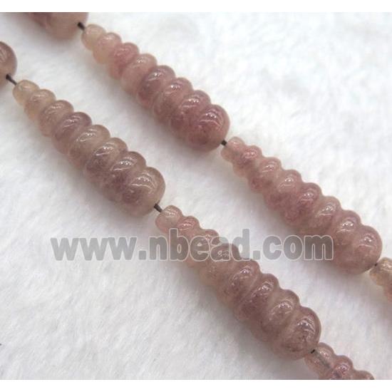 Strawberry Quartz teardrop beads