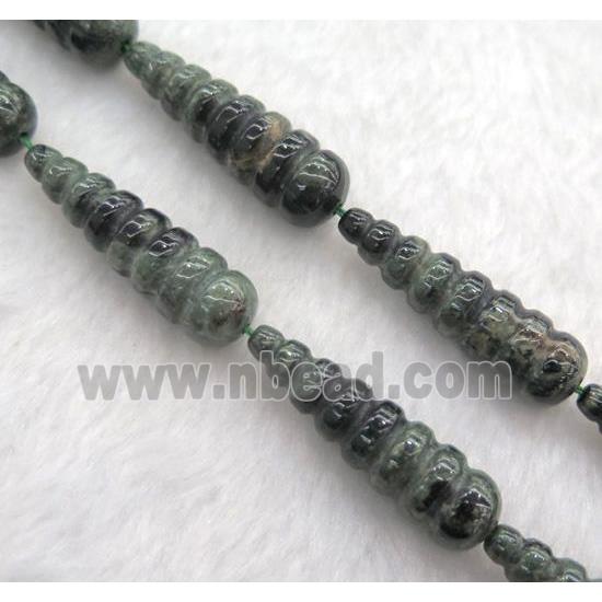 green jasper teardrop beads