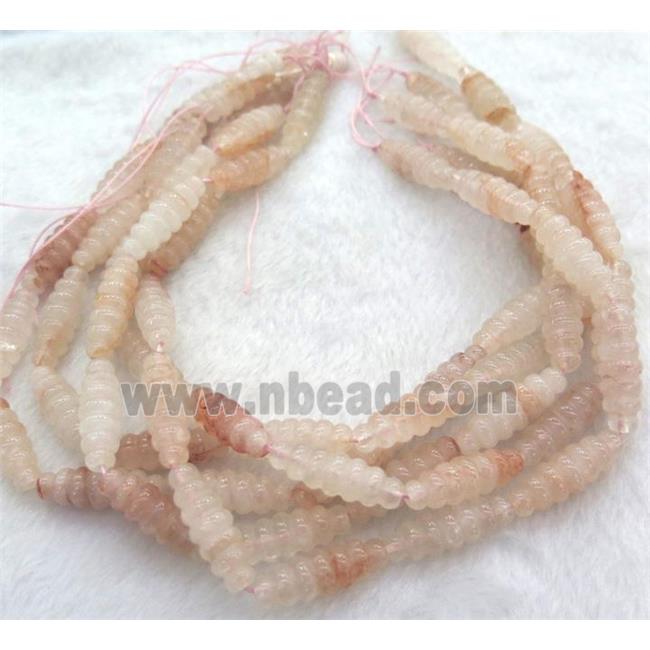 pink quartz rice beads