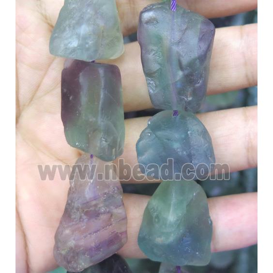 Fluorite beads, freeform nugget