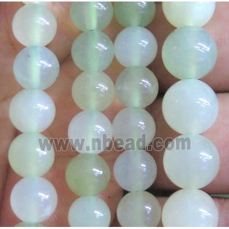 New Jade Beads, round, green, A-Grade