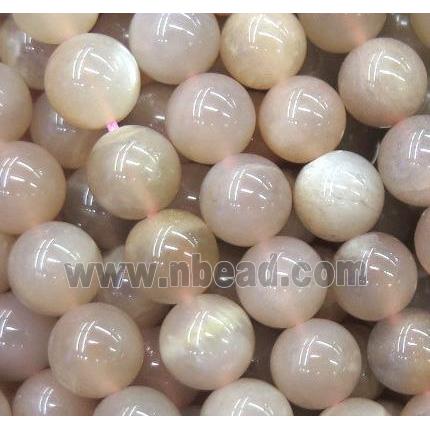 round sunstone beads, pink, AA-Grade