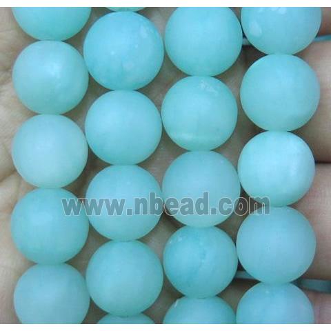 round matte jasper beads, green dye