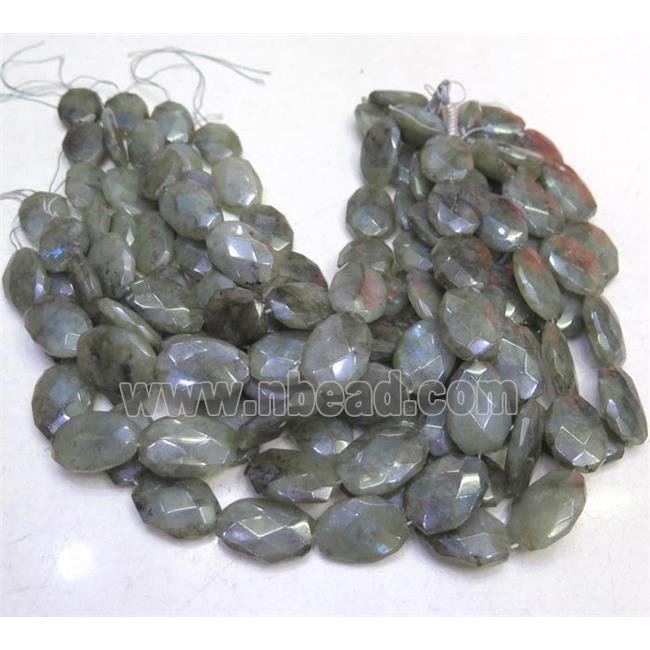 Labradorite beads, faceted freeform