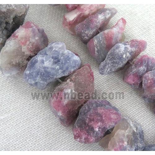 pink tourmaline chip beads, freeform nugget