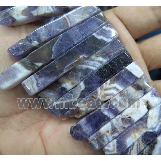 Dogtooth Amethyst stick beads, freeform