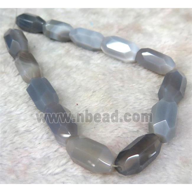 grey agate bead, freeform