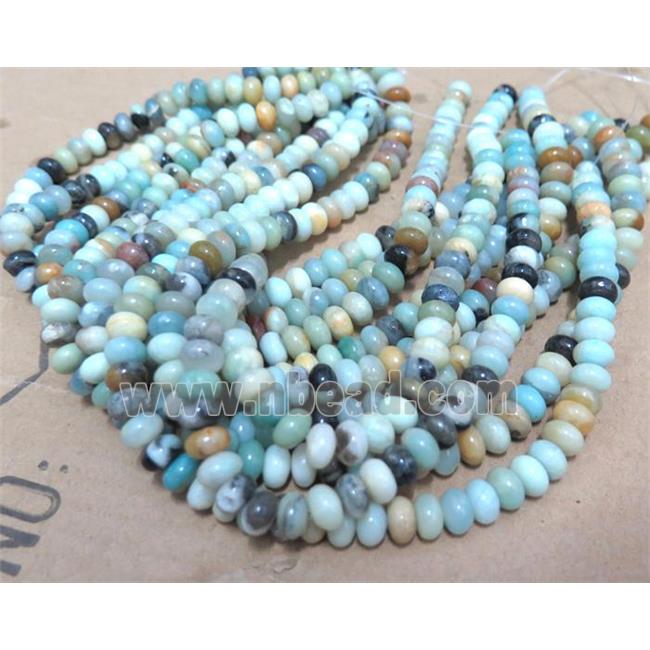 Amazonite beads, rondelle