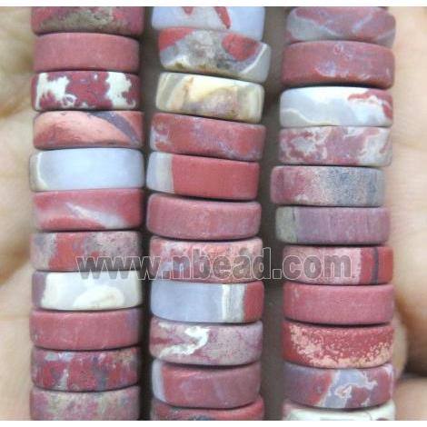 matte Red Jasper Heishi Beads