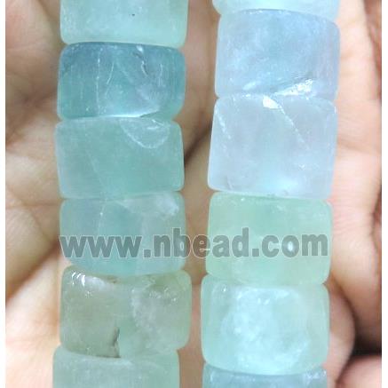 green Fluorite bead, matte, heishi