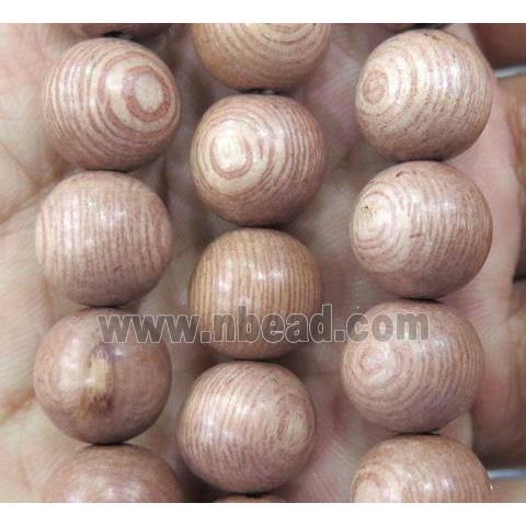 round Redwood rosery beads