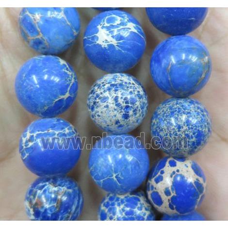 royal blue Imperial Jasper Jasper beads, round