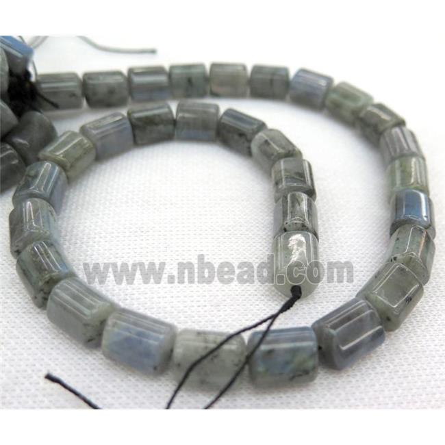 Labradorite bead, 3faces tube