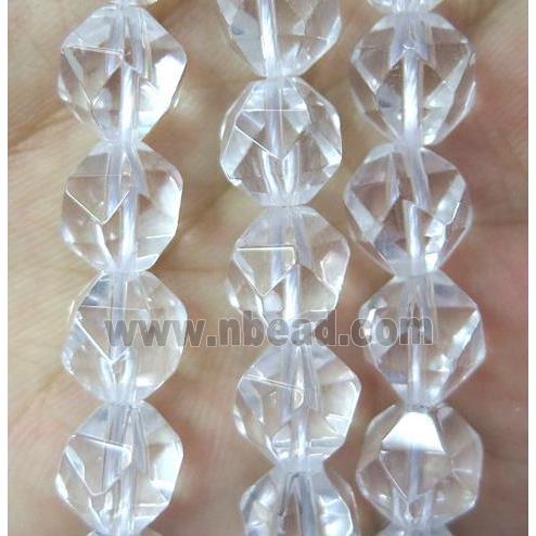 Clear Quartz beads cut round