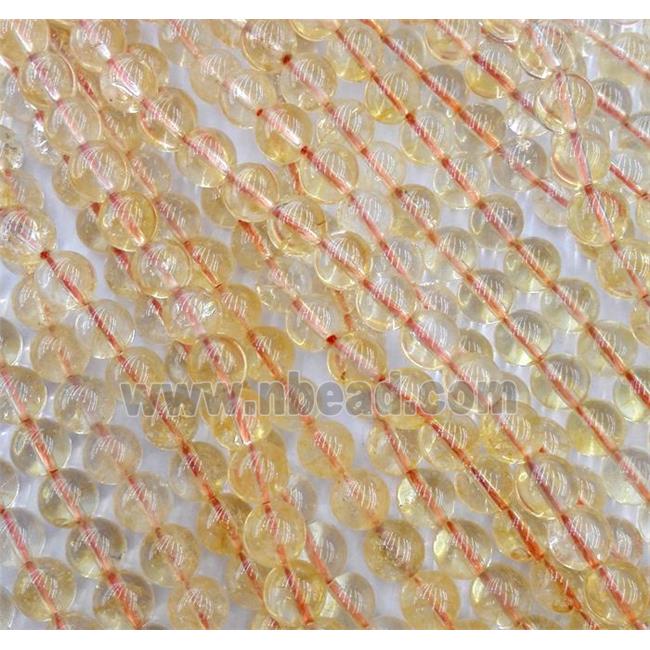 round citrine beads, yellow