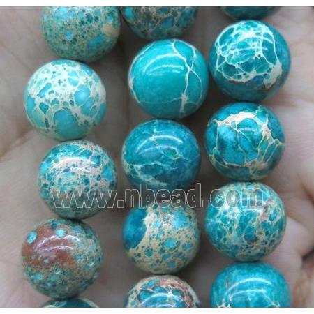 green Sea Sediment Jasper bead, round