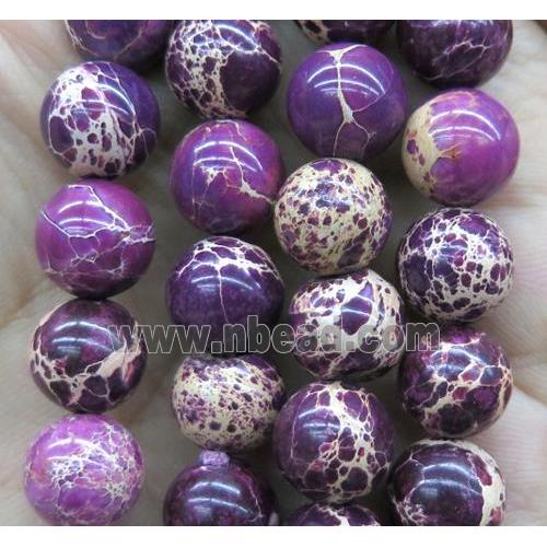 purple Sea Sediment Jasper bead, round