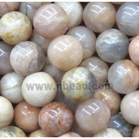 round SunStone Beads, pink