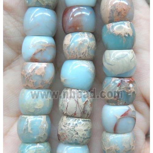 natural Imperial Jasper beads, barrel, A grade