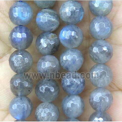 Labradorite bead, faceted round