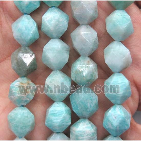 natural green Amazonite beads cut round