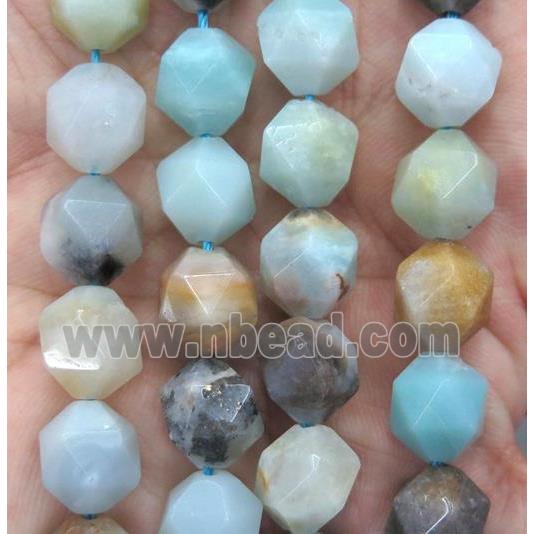 natural chinese Amazonite beads cut round multicolor