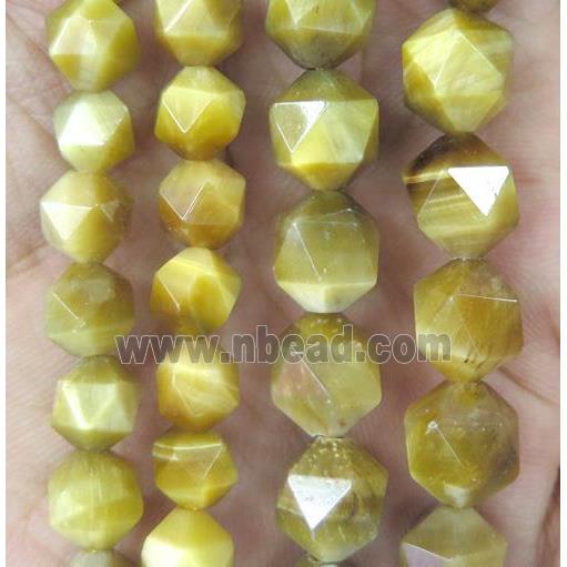 Golden Tiger eye stone beads cut round