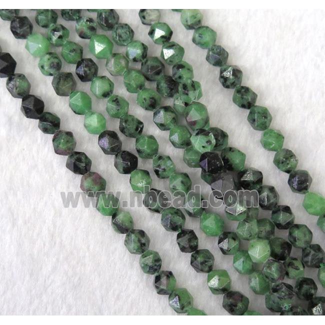 natural Ruby Zoisite beads cut round